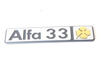 Modellzeichen Schriftzug Alfa 33 Kleeblatt gold Alfa 33...