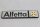 Emblem Schriftzug Alfetta Kleeblatt gold NOS-Original Alfetta