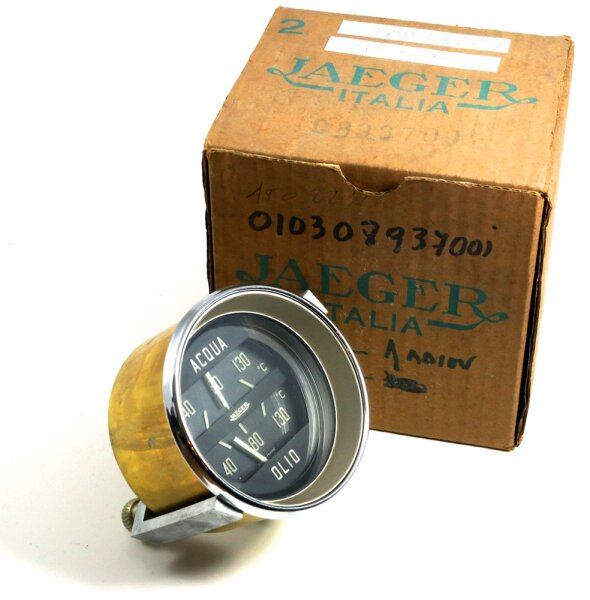 Öl- und Wassertemperaturanzeige Veglia-Borl. gebraucht Alfa Bertone bis 1968 (Kantenhaube) NEU Original