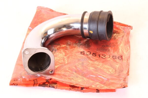 Ansaugkrümmer-Rohr rechts Chrom Alfa 155+164+166+Spider 916+GTV 1995-2005 - V6 12V NEU Original
