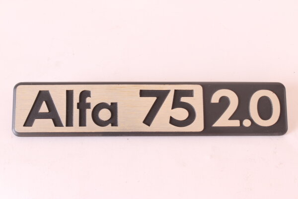 Modellzeichen Schriftzug Alfa 75 2.0 Alfa 75 2.0 NOS Original