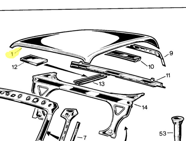 Alfasud Dach Dachhaut komplett NEU Original